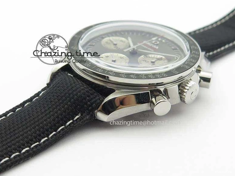 0314 Speedmaster Apollo XVII Gray Dial On Black Nylon Strap Manual Winding Chrono Movement FastDry 8208